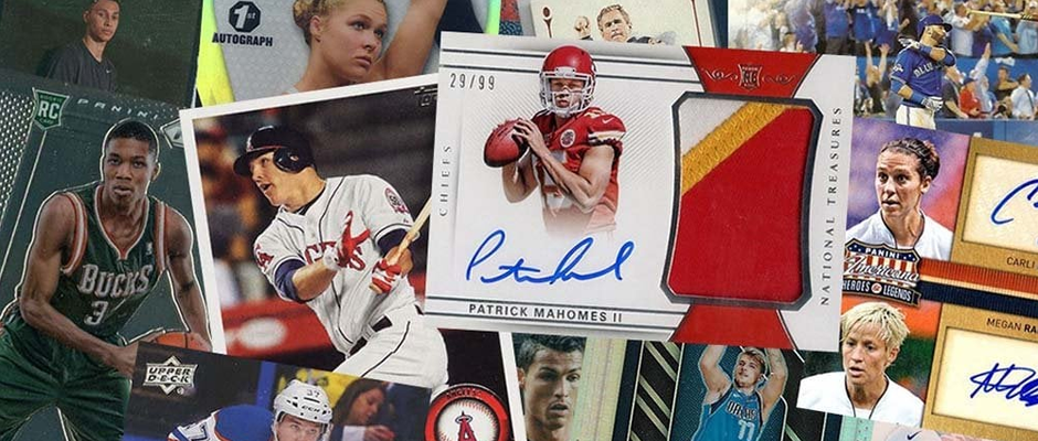 A picture of different sports cards investments through diversification in sports