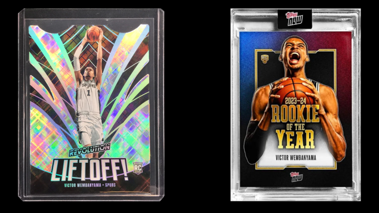 A picture of two cards, showcasing Magnetic One-Touch Holders vs Top Loaders Guide