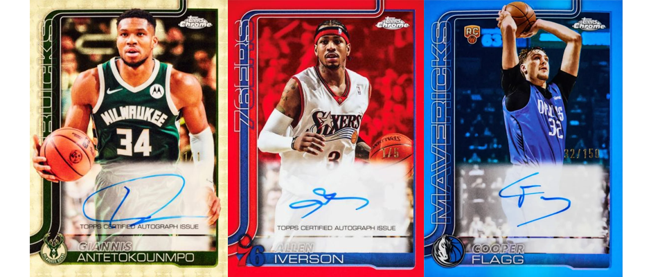 topps-chrome-autograph-cards Some of the autograph cards you can get in the 2025-26 Topps Chrome basketball checklist