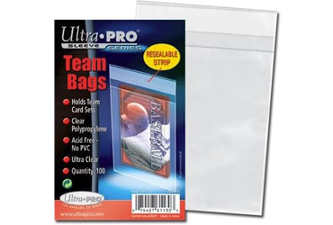 ultra-pro-teambags-resealable-200-pack A pack of Ultra Pro team bags for card storage and protection